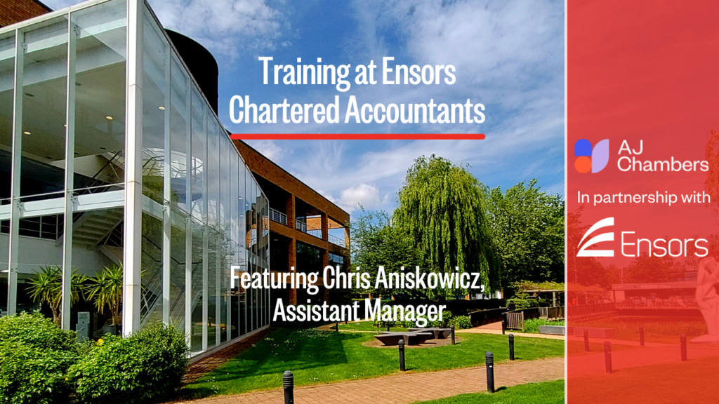 Training at Ensors Chartered Accountants article, featuring Chris Aniskowicz